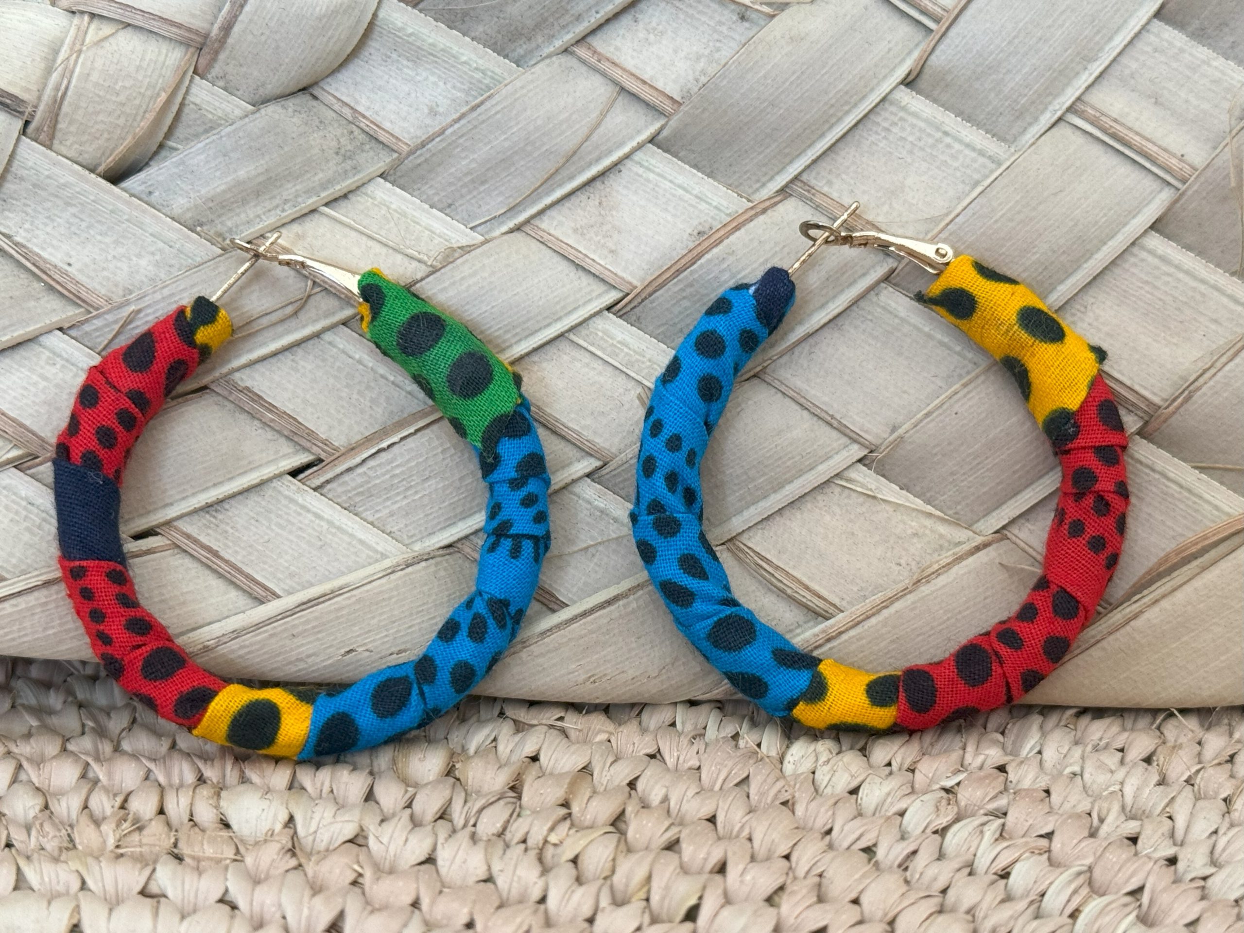 Ensemble collier boucles d’oreilles Bleu Orange Rouge Vert – Image 2