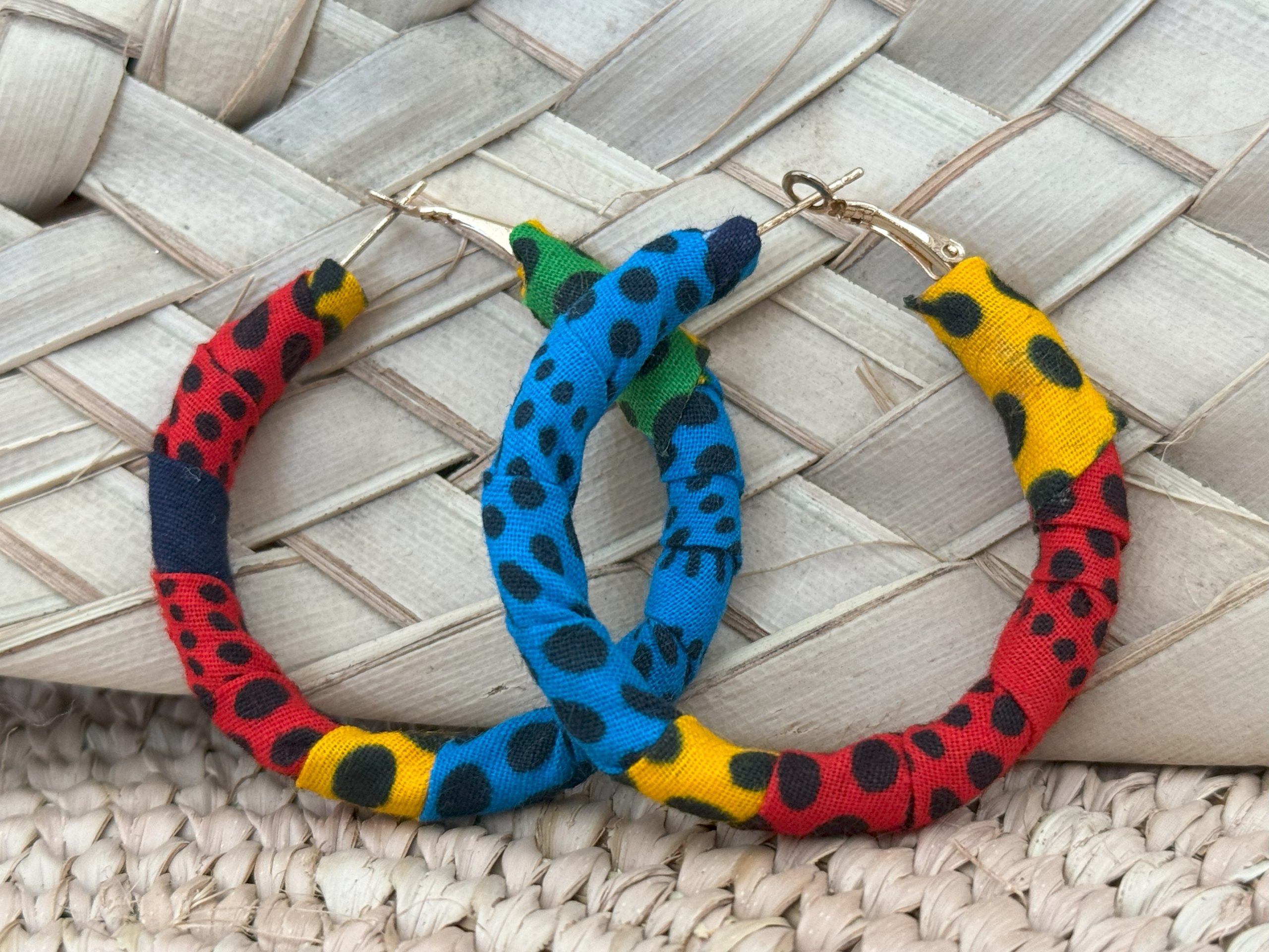 Ensemble collier boucles d’oreilles Bleu Orange Rouge Vert – Image 3