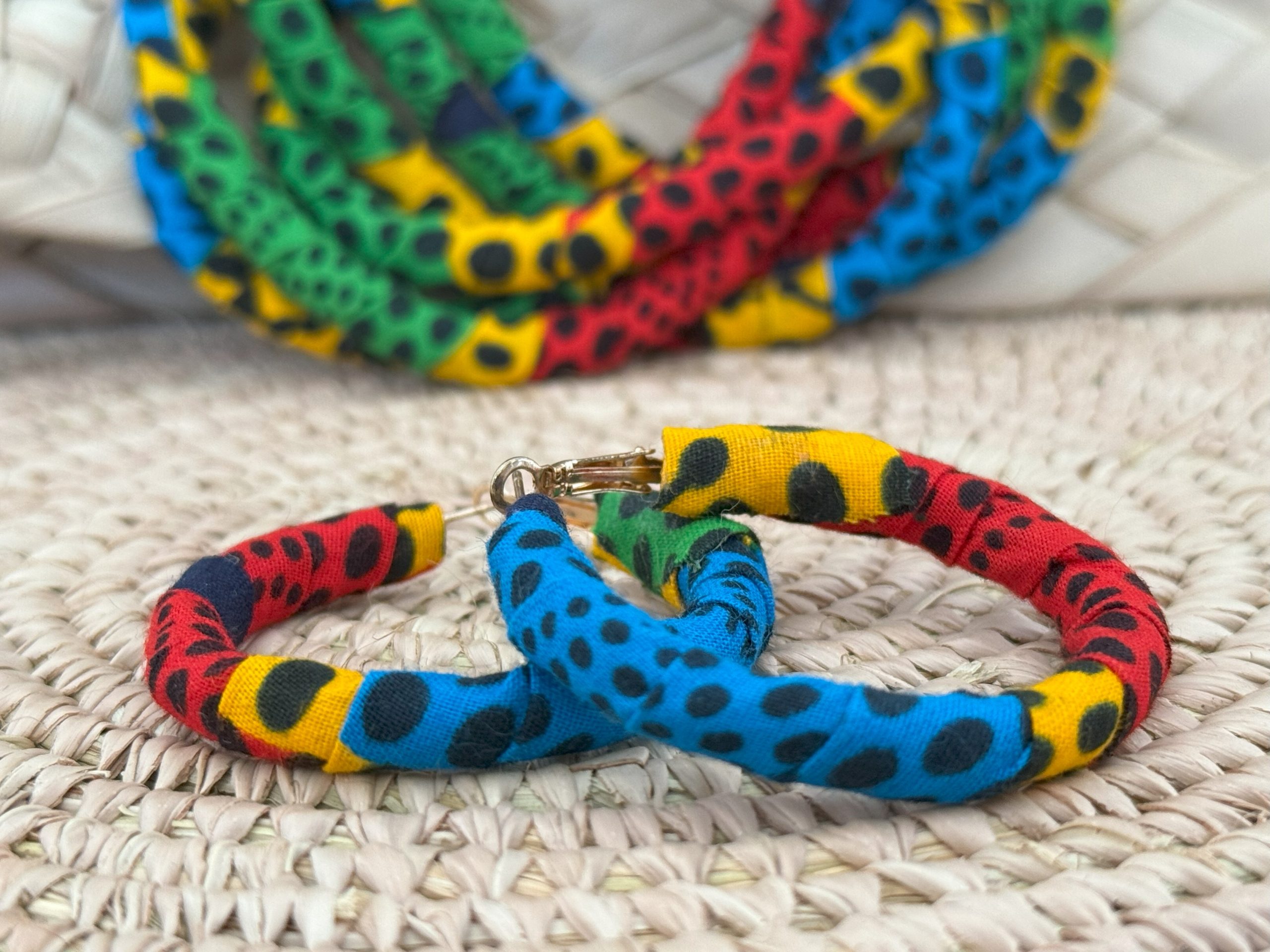 Ensemble collier boucles d’oreilles Bleu Orange Rouge Vert – Image 5