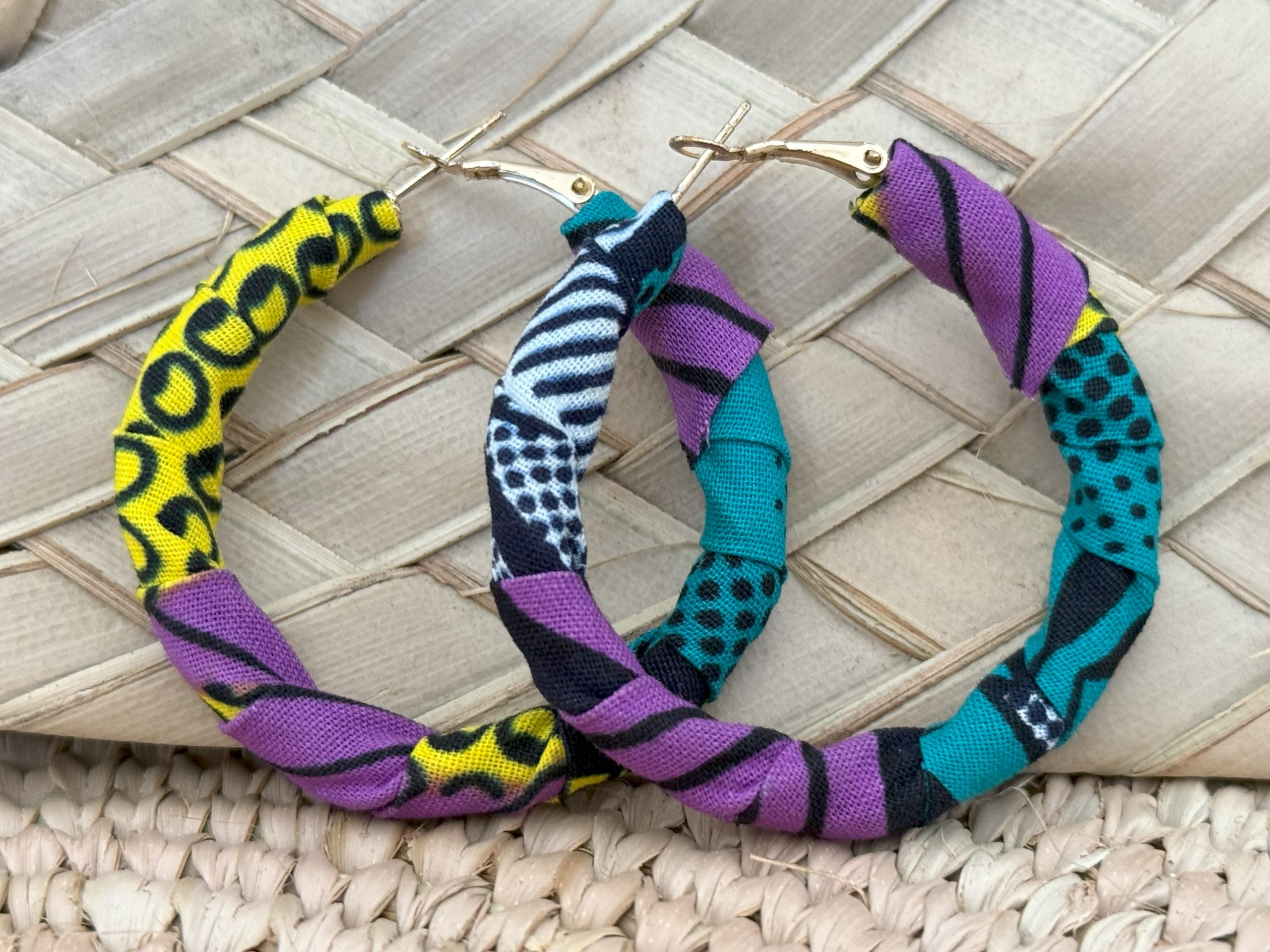 Ensemble collier boucles d’oreilles Vert Violet Jaune – Image 5