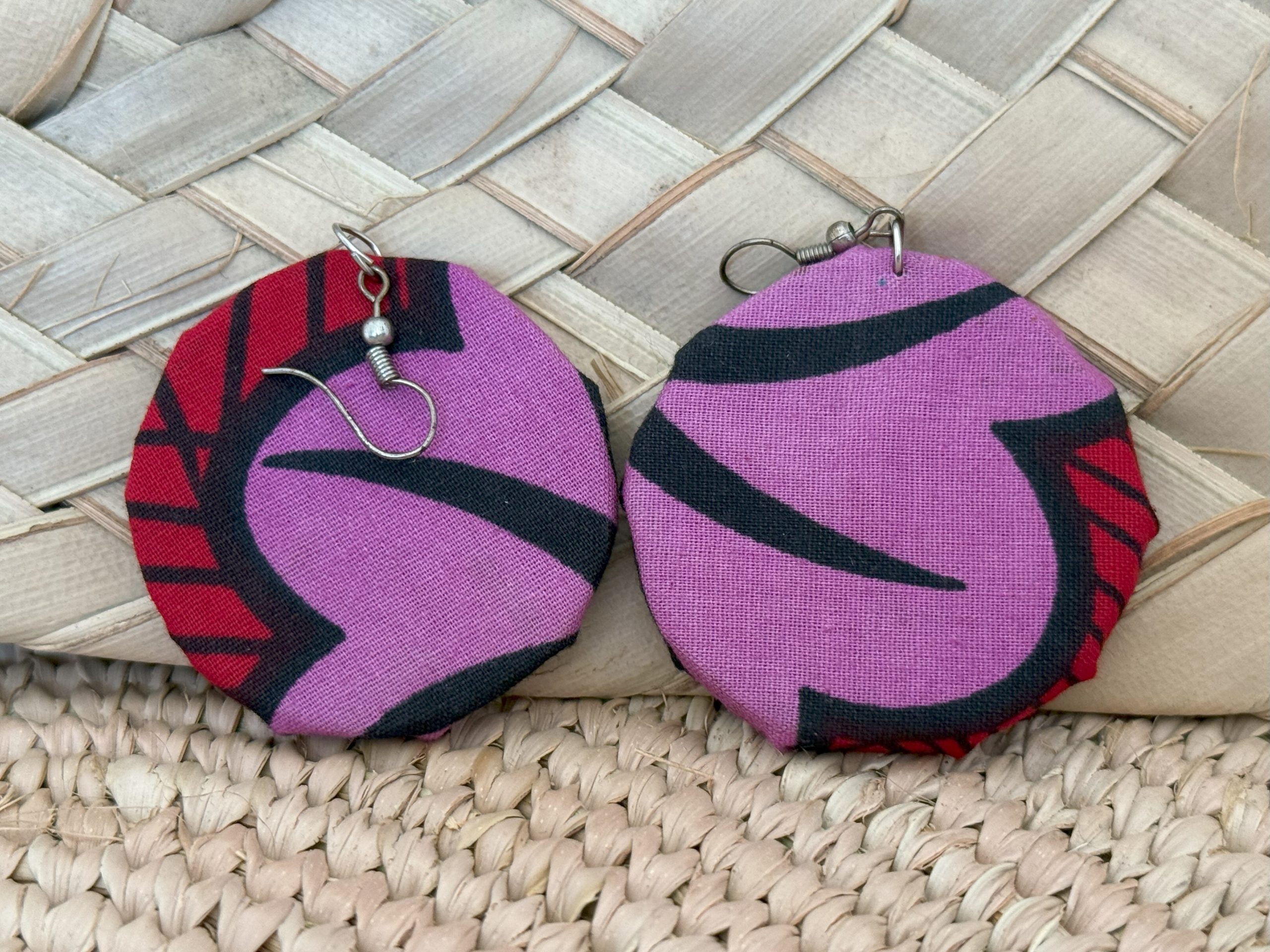 Ensemble collier boucles d’oreilles Rouge Violet Jaune Vert – Image 4