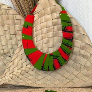 Ensemble collier boucles d’oreilles Vert Rouge