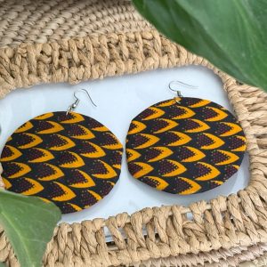Boucles d’oreilles rondes Écailles – 6,5 cm