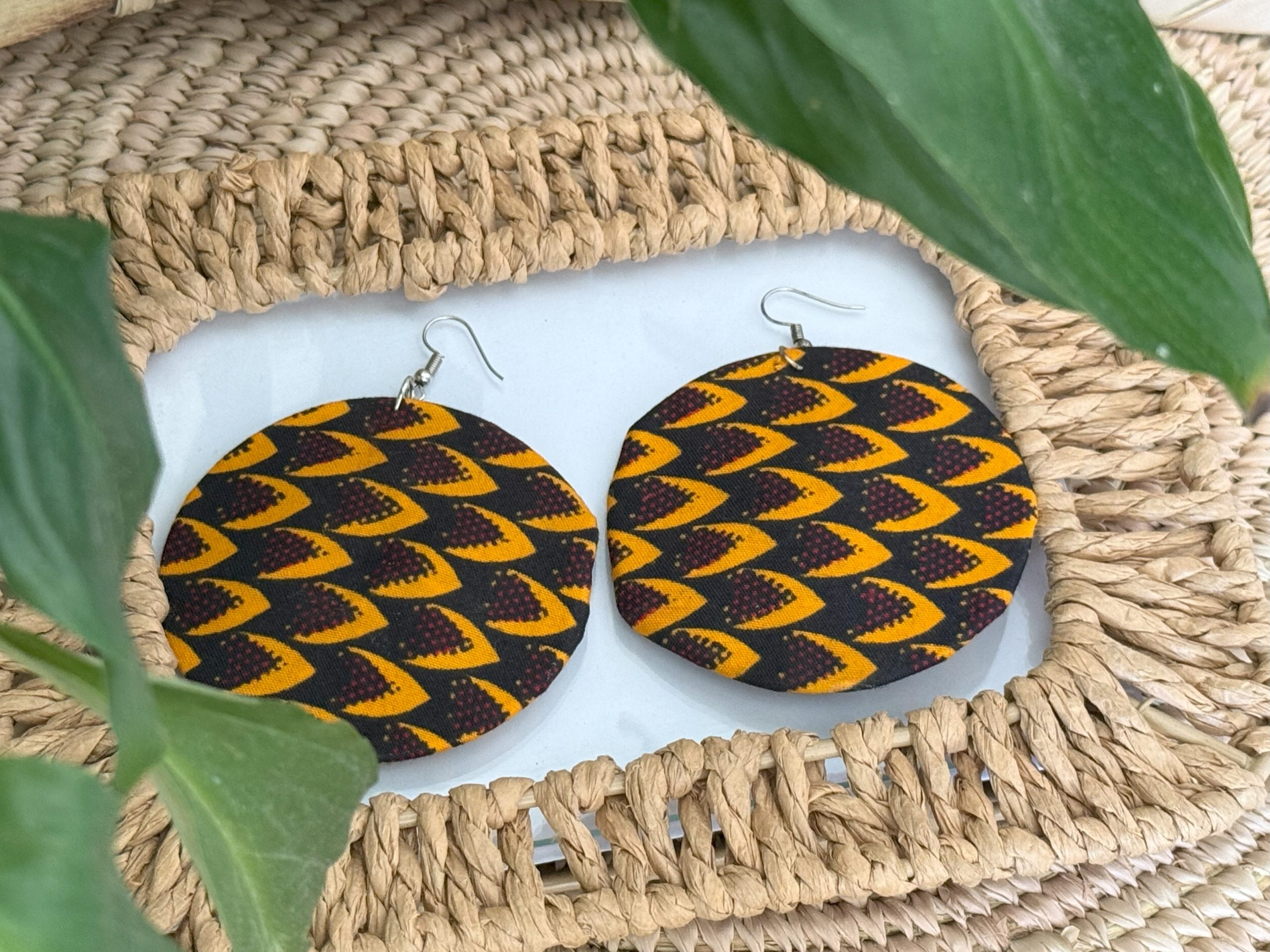 Boucles d’oreilles rondes Écailles – 6,5 cm