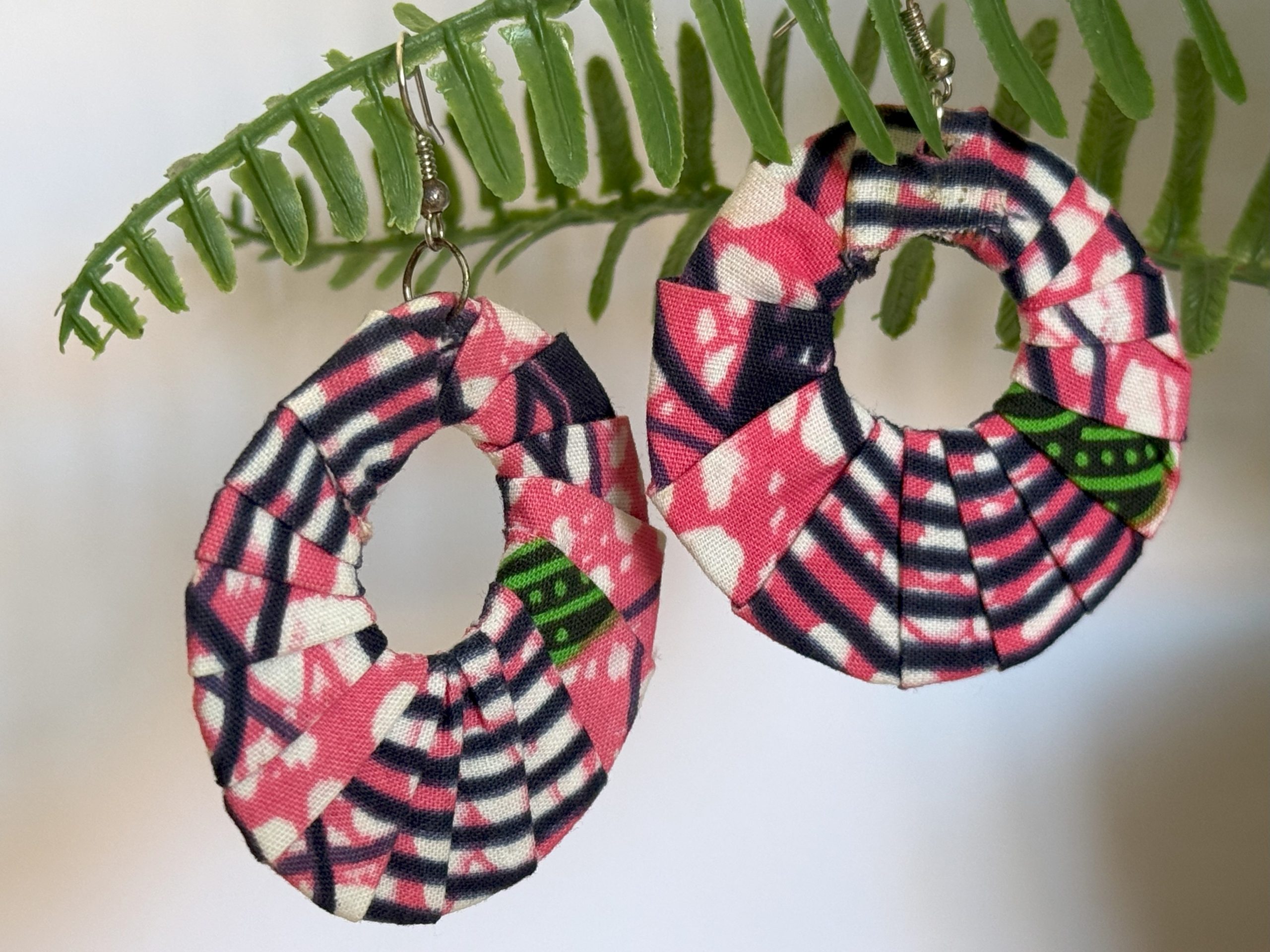 Boucles d'oreilles Rose - 5 cm