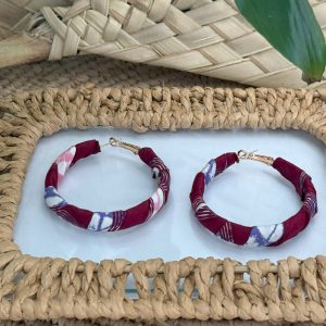 Boucles d'oreilles Rouge bordeaux - 5,5 cm