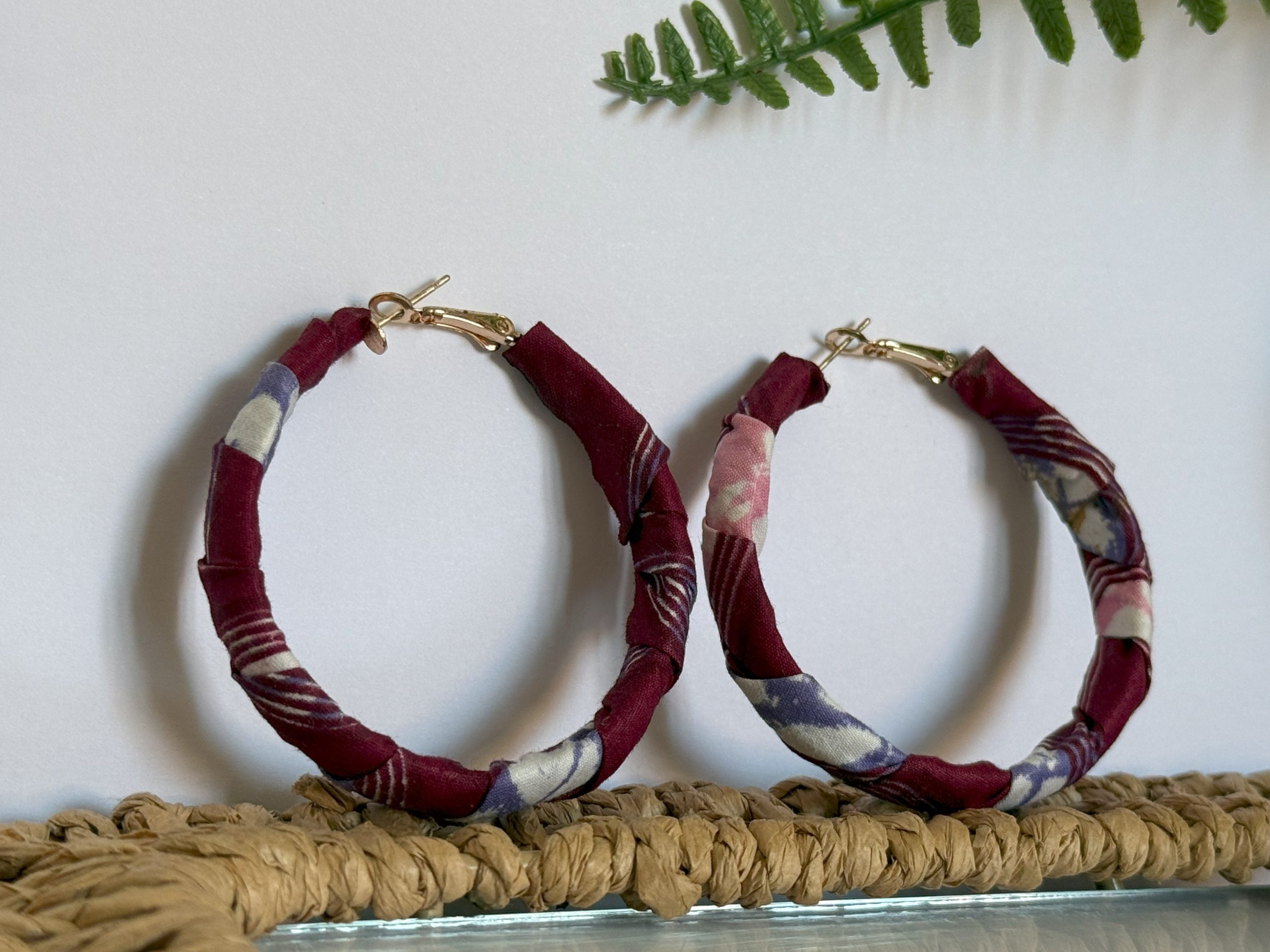 Boucles d'oreilles Rouge bordeaux - 5,5 cm – Image 5