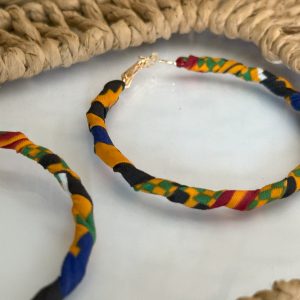 Boucles d'oreilles Créoles Ghanéen - 6 cm