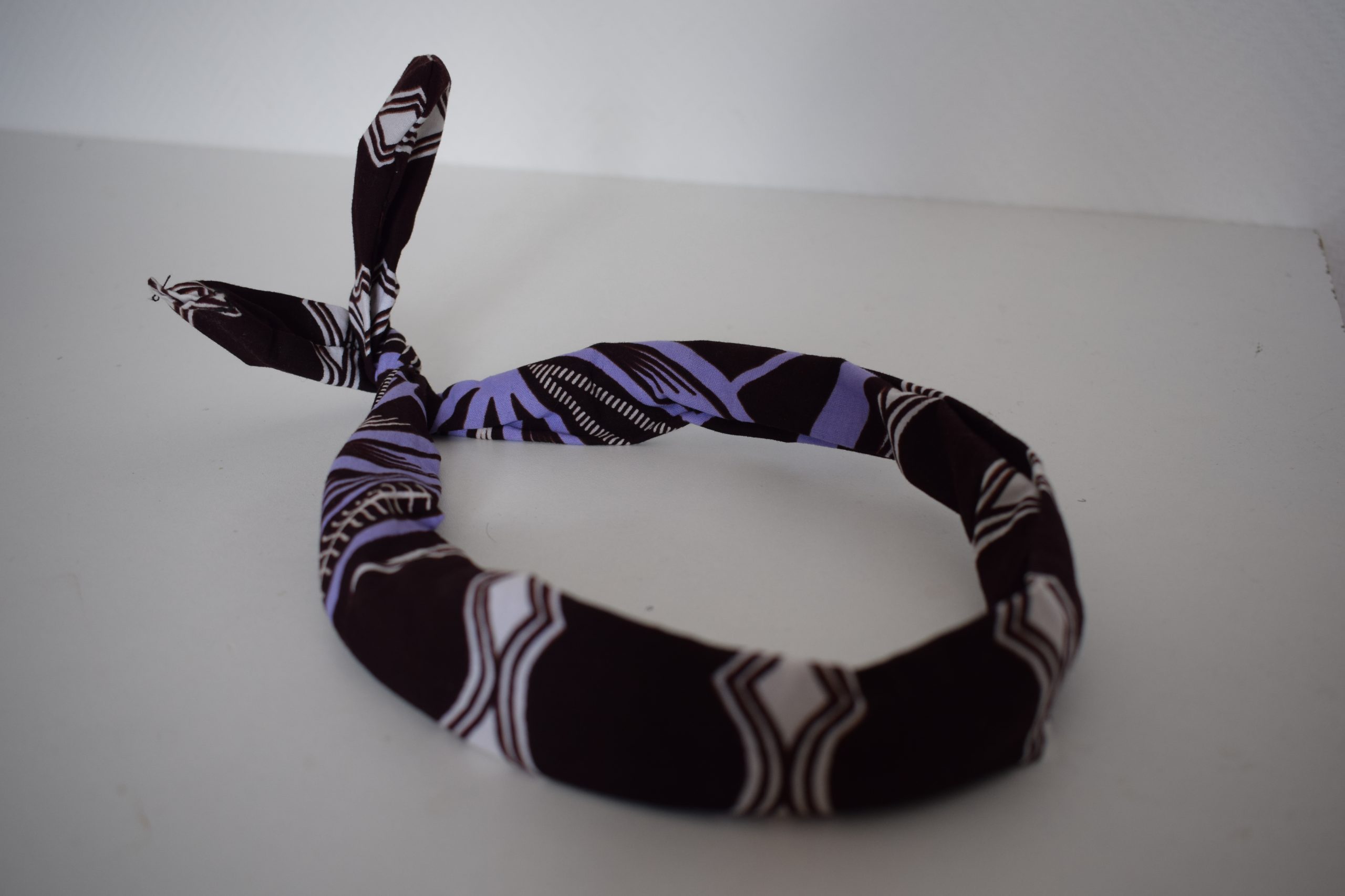 Bandeau Marron Violet Blanc – Image 2
