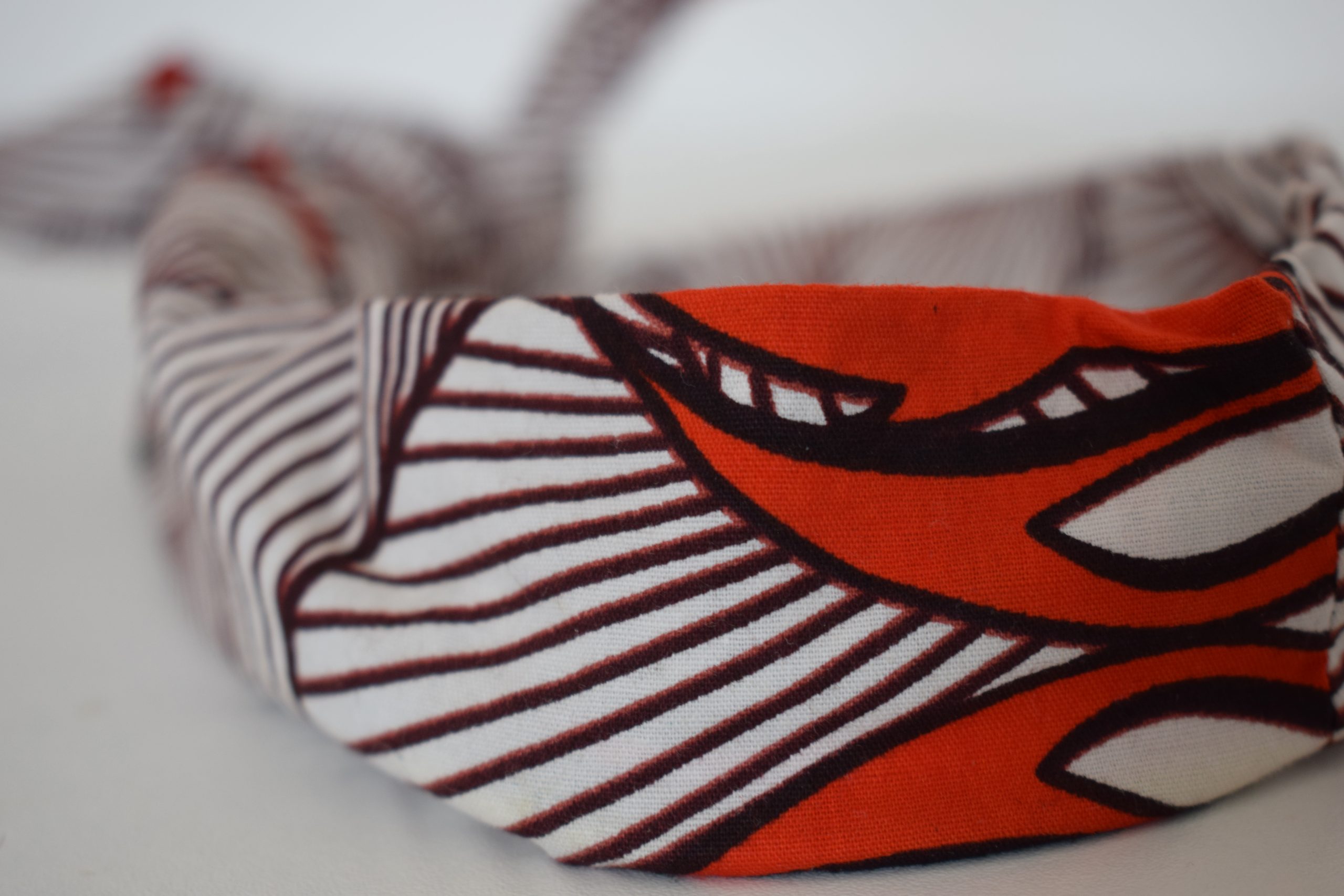 Bandeau Blanc Marron Orange – Image 3