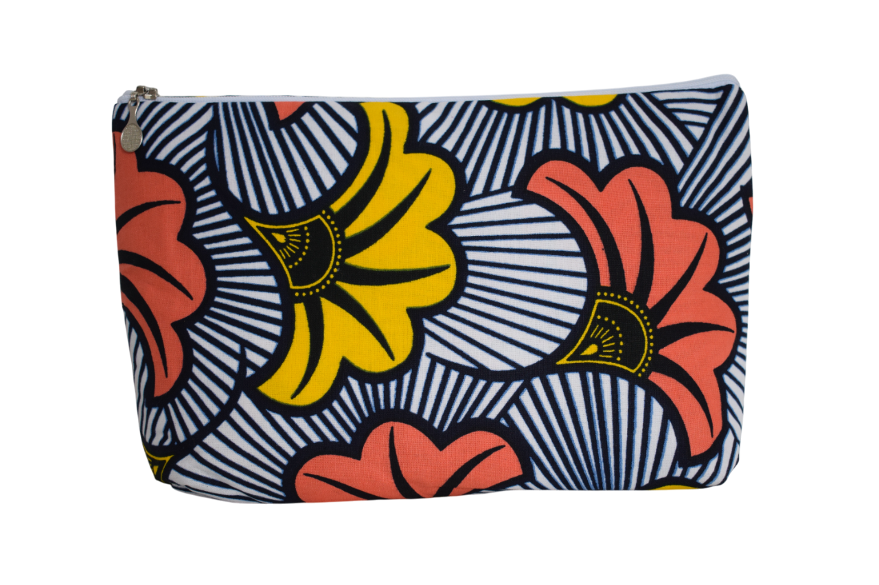 Pochette Fleurs de mariage Saumon Jaune