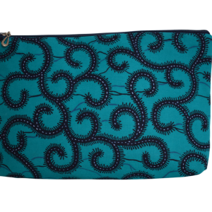 Pochette Turquoise Noir