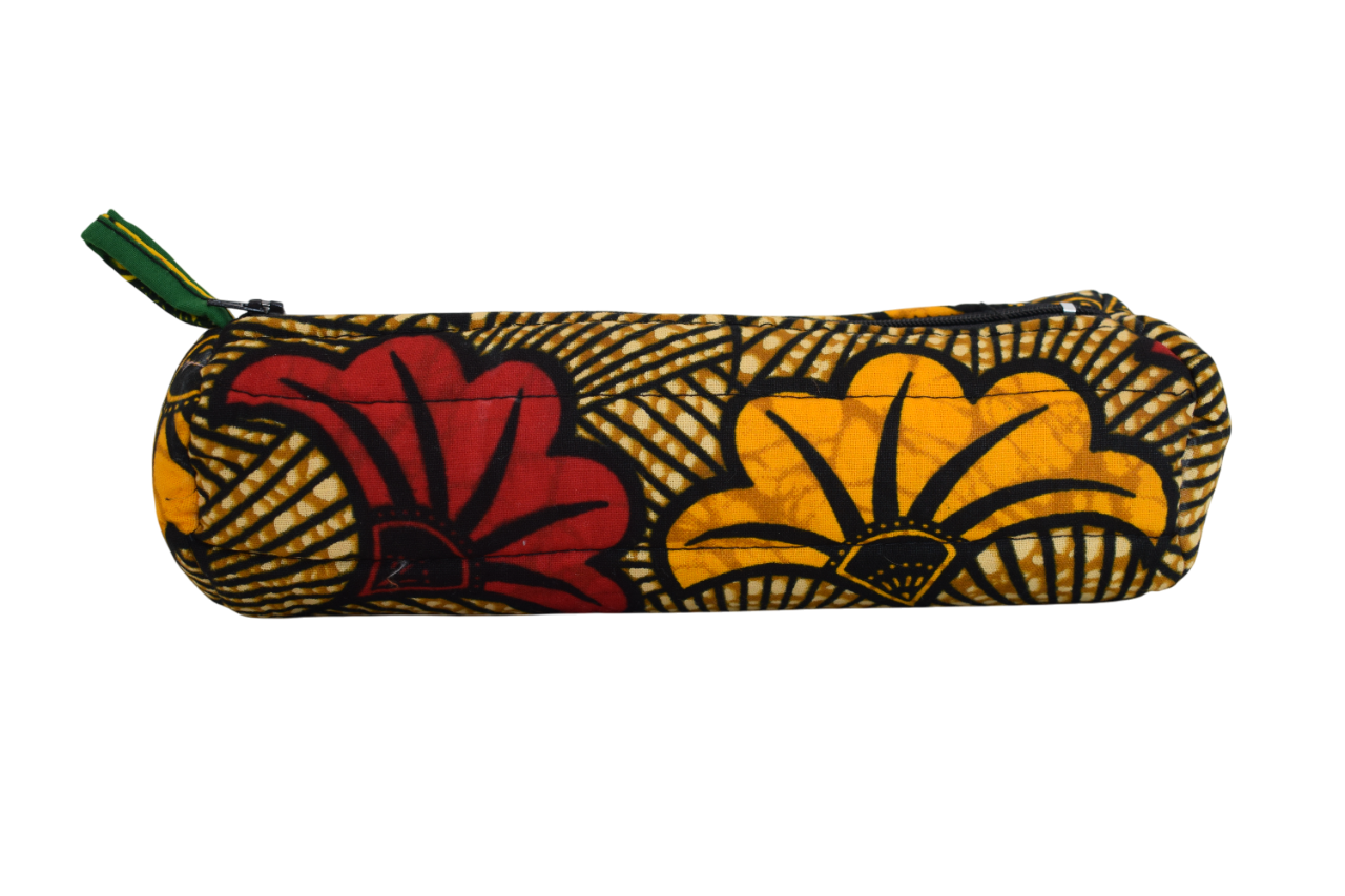 Trousse Fleurs de mariage Marron Jaune Rouge