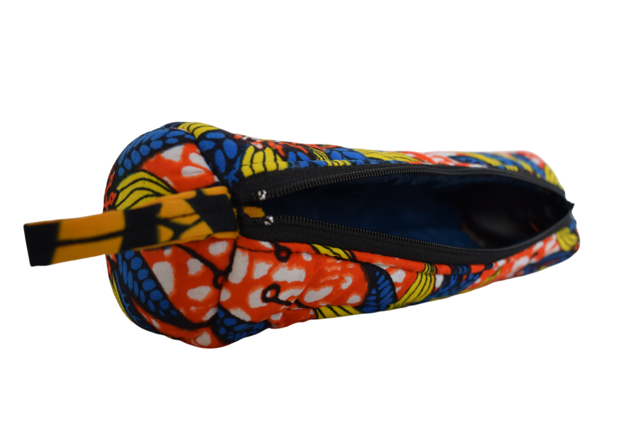 Trousse Feuilles Orange Bleu Jaune – Image 3