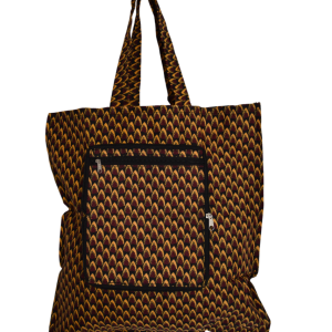 Tote bag pliable Écailles de poisson Orange