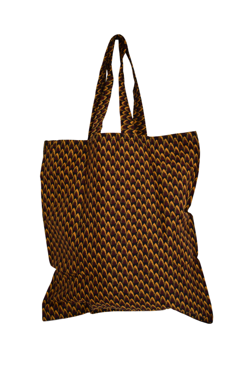 Tote bag pliable Écailles de poisson Orange – Image 2