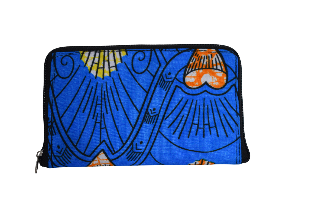 Tote bag pliable Feuilles Bleu Jaune Orange – Image 6