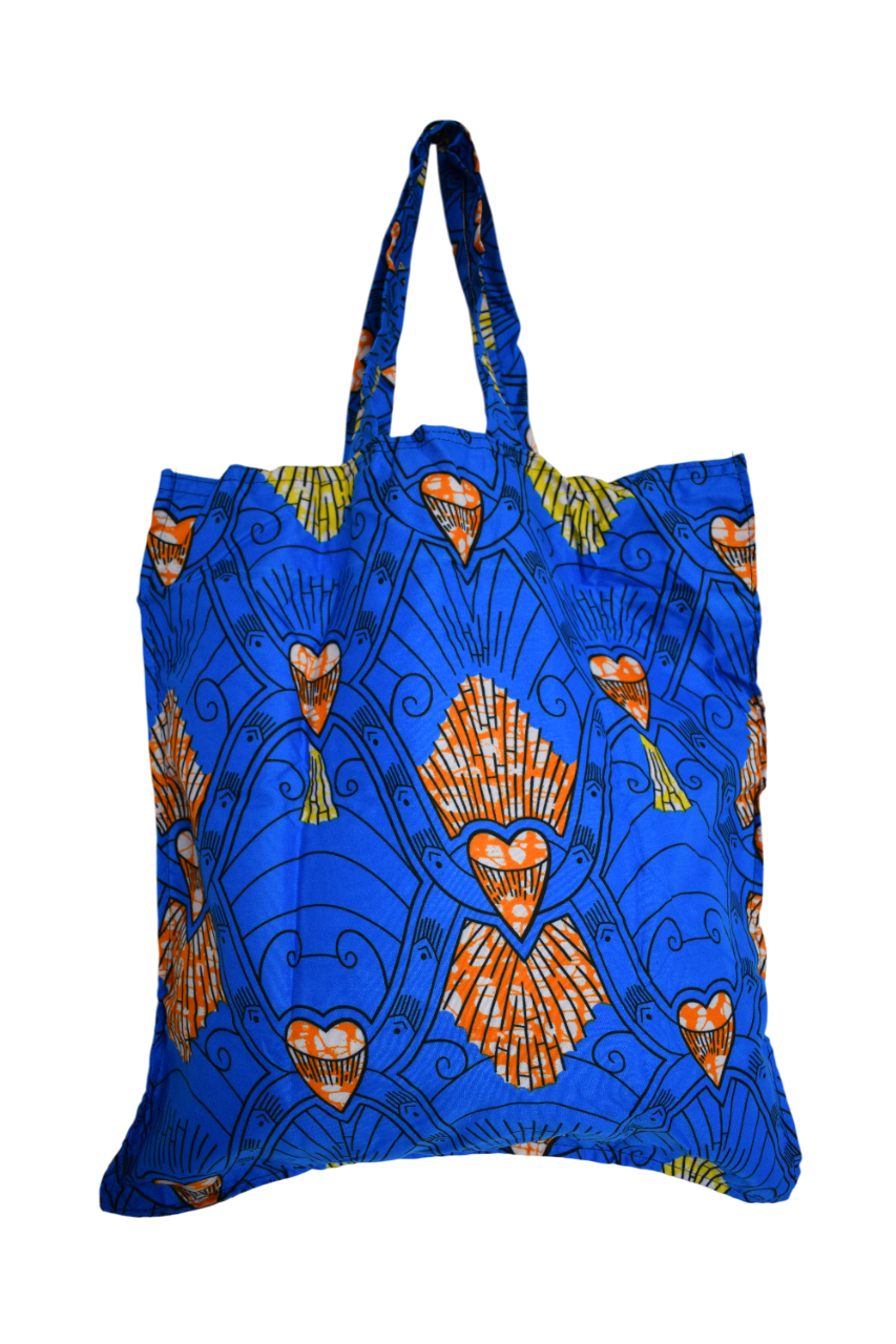 Tote bag pliable Bleu Orange – Image 2