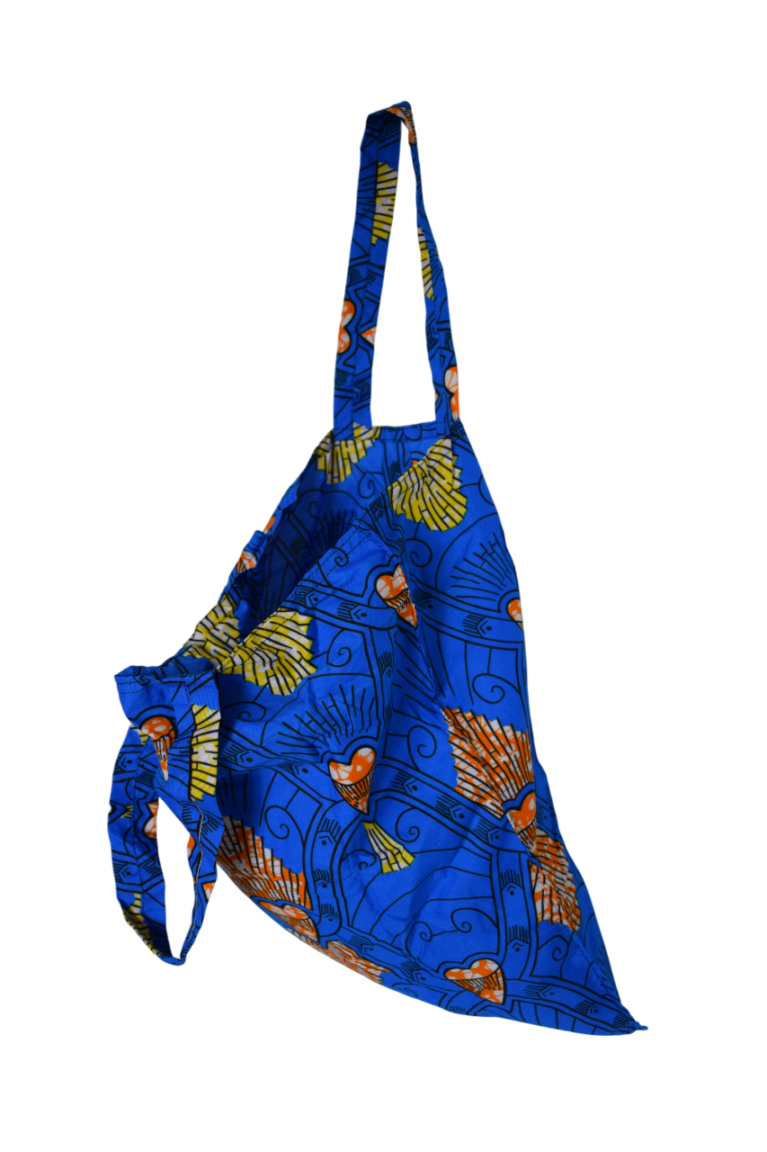 Tote bag pliable Bleu Orange – Image 6