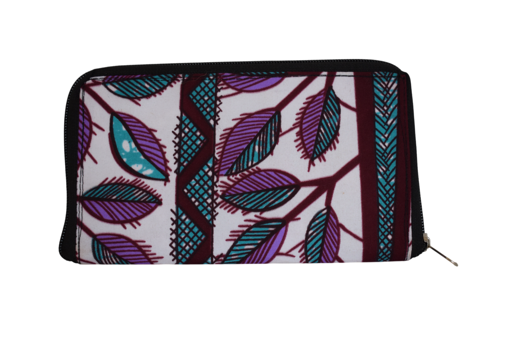 Tote bag pliable Feuilles Violet Turquoise – Image 8