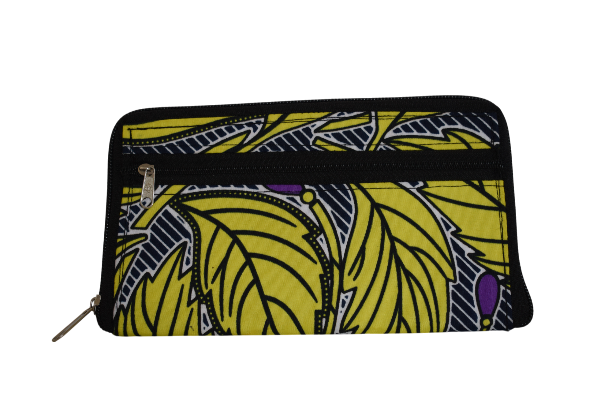Tote bag pliable Feuilles Jaune Violet – Image 6