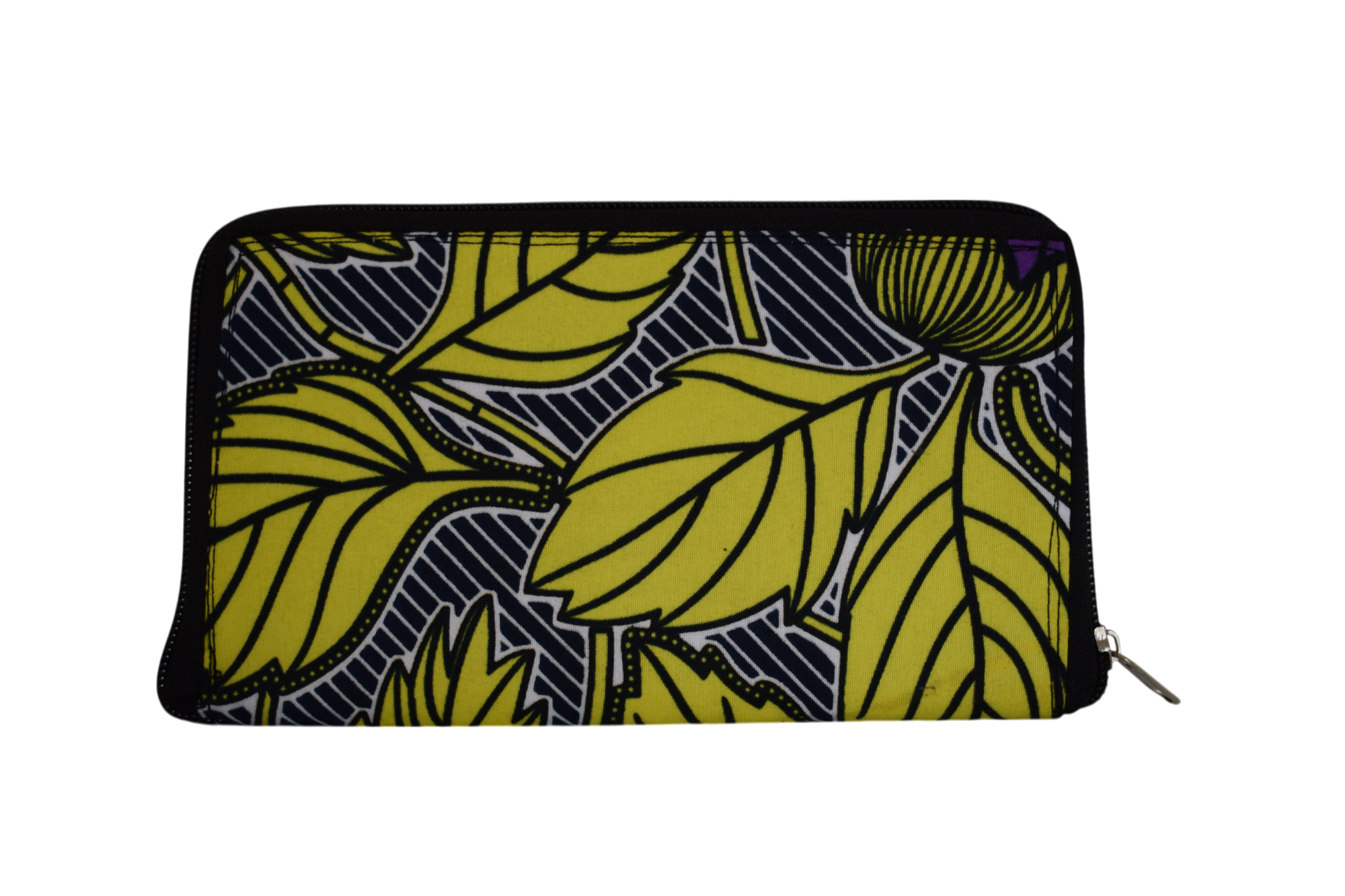 Tote bag pliable Feuilles Jaune Violet – Image 7