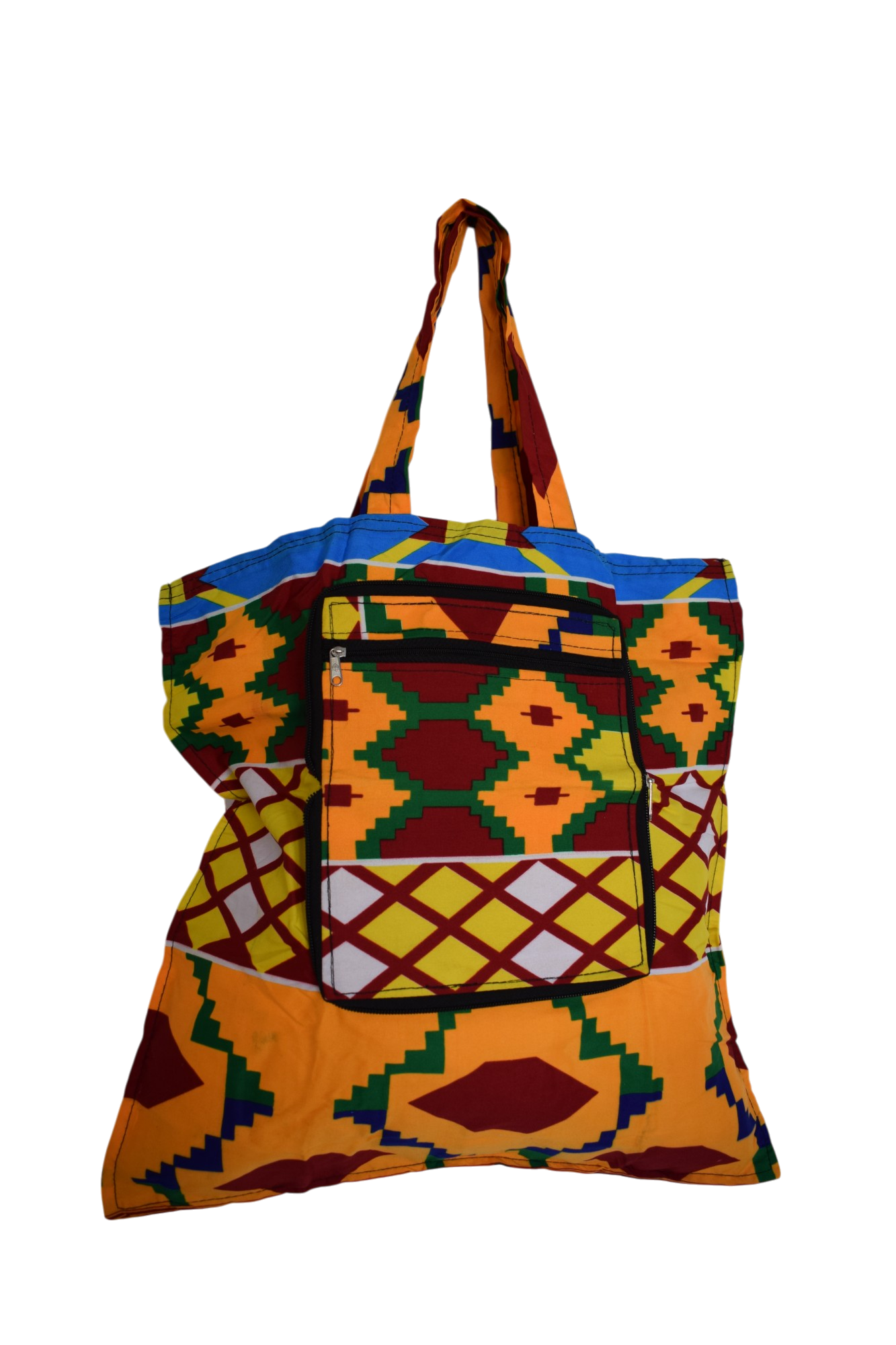 Tote bag pliable Orange Rouge Jaune