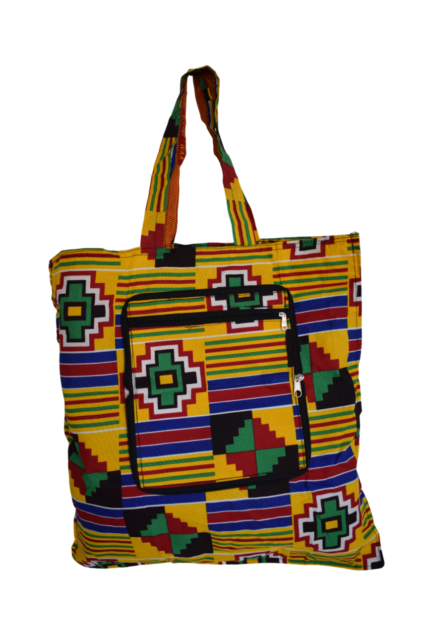 Tote bag pliable Jaune Rouge Vert Bleu