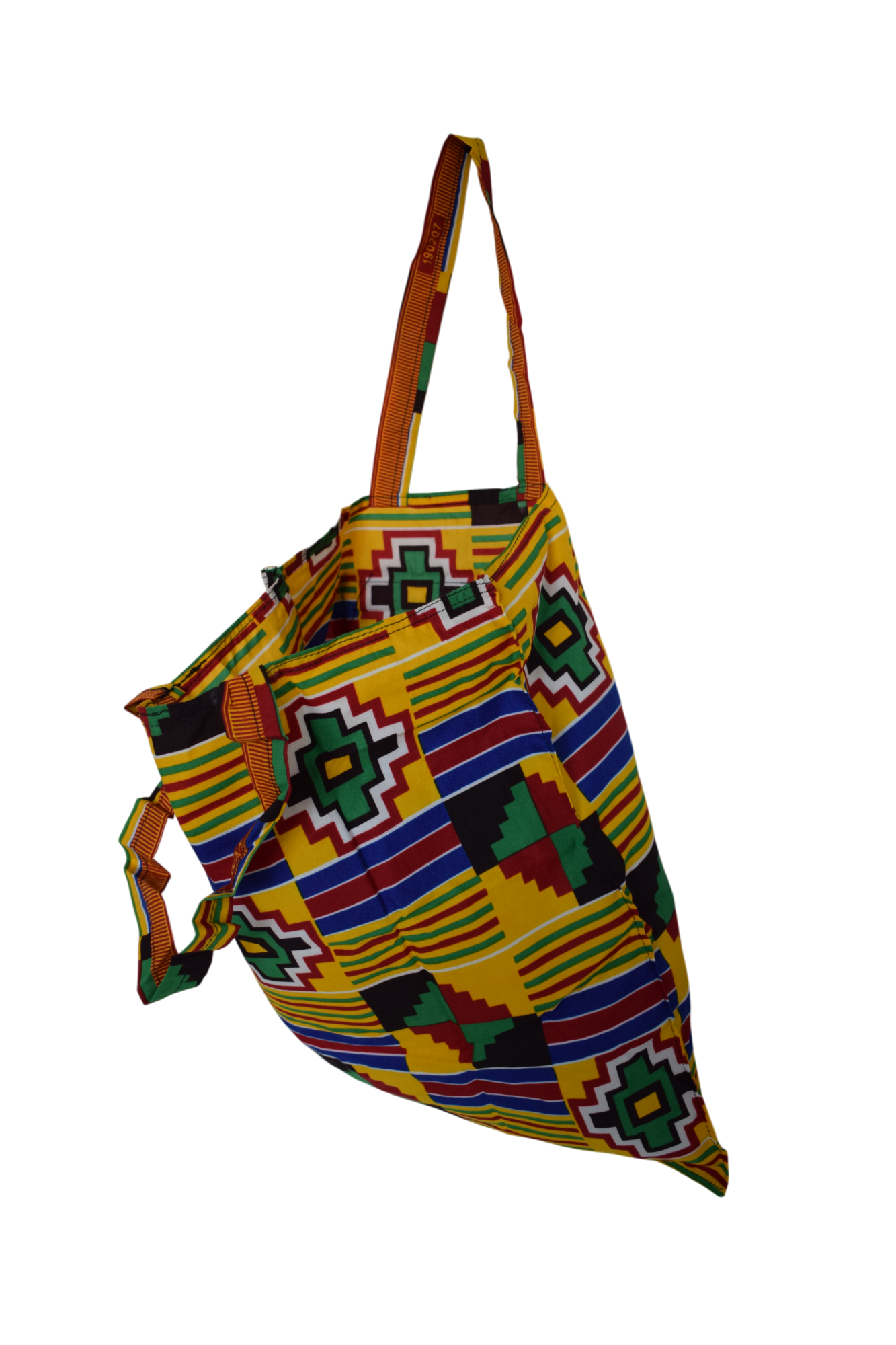 Tote bag pliable Jaune Rouge Vert Bleu – Image 3