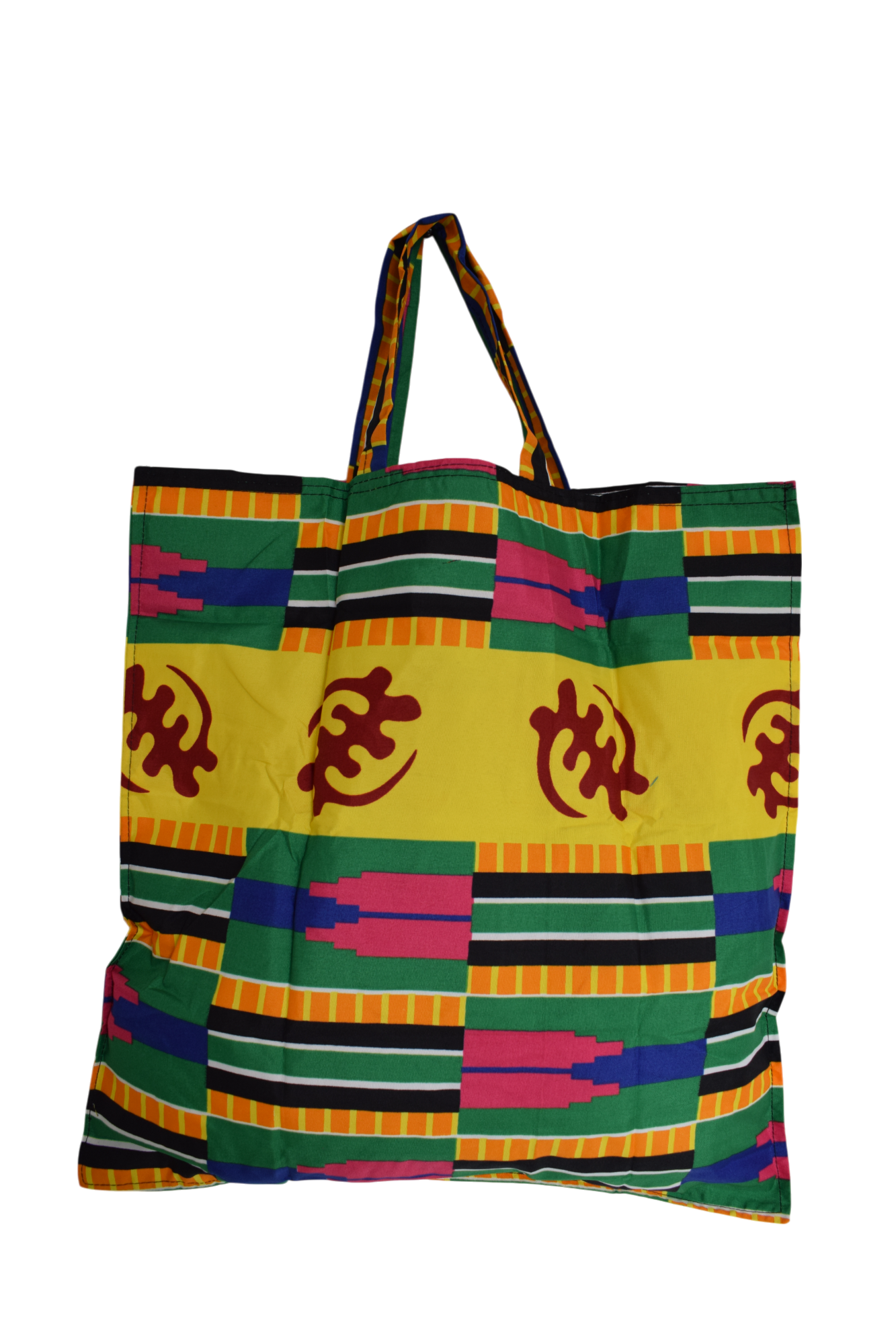 Tote bag pliable Gye Nyame Jaune Vert – Image 2