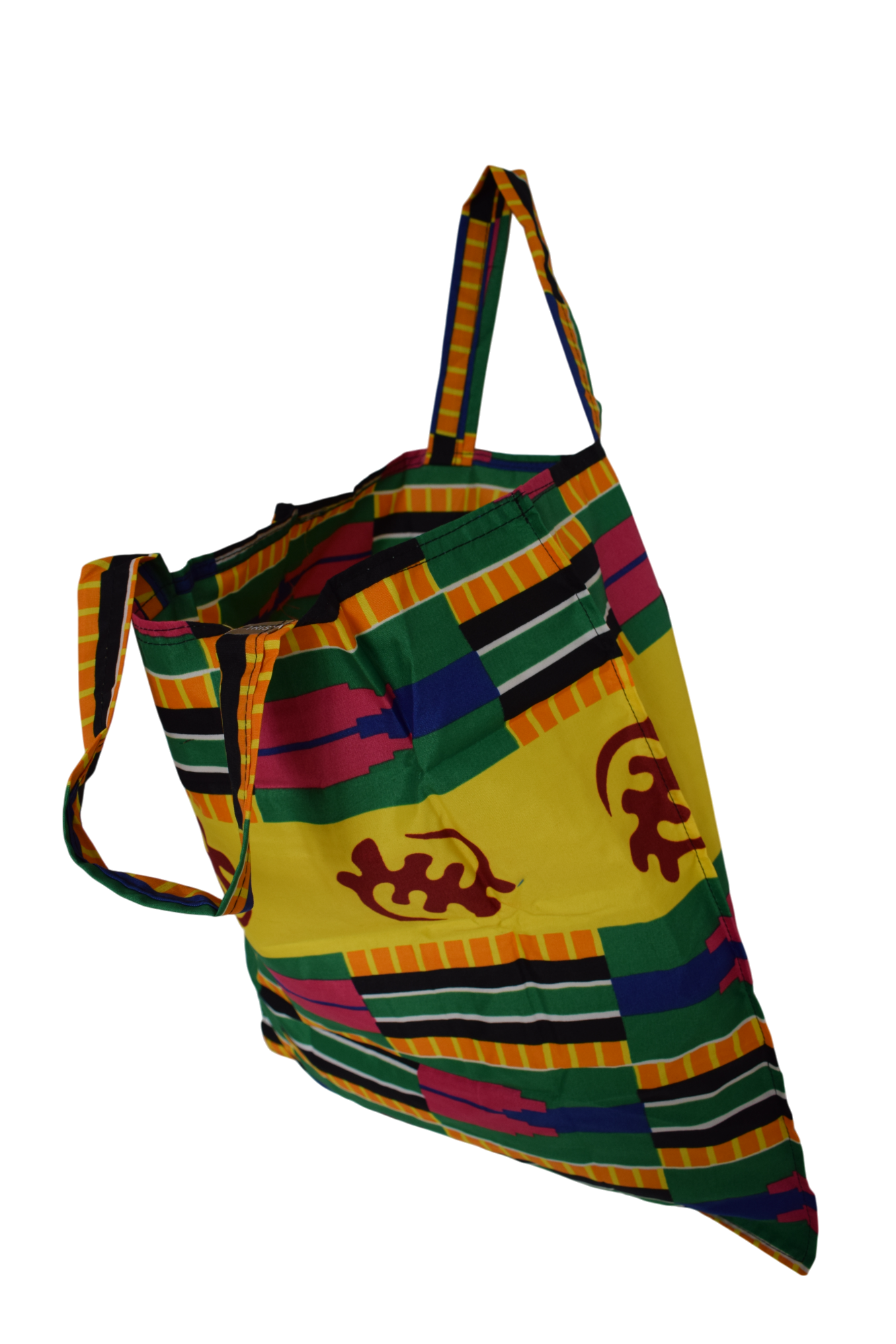Tote bag pliable Gye Nyame Jaune Vert – Image 4