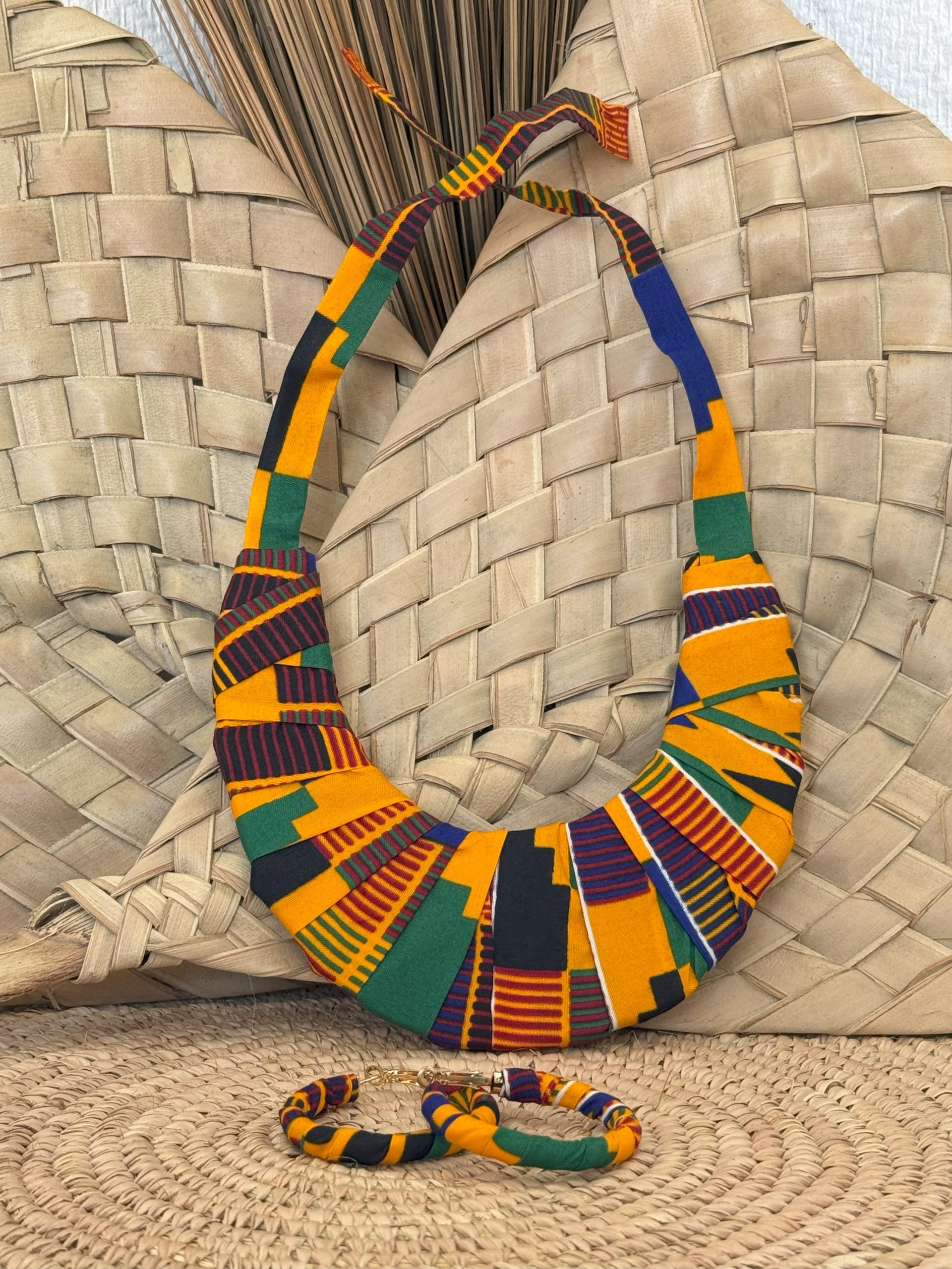 Ensemble collier boucles d’oreilles Ghanéen