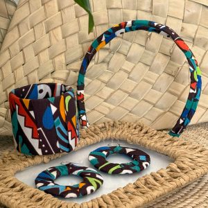 Ensemble serre-tête, bracelet et boucles d’oreilles Multicolore