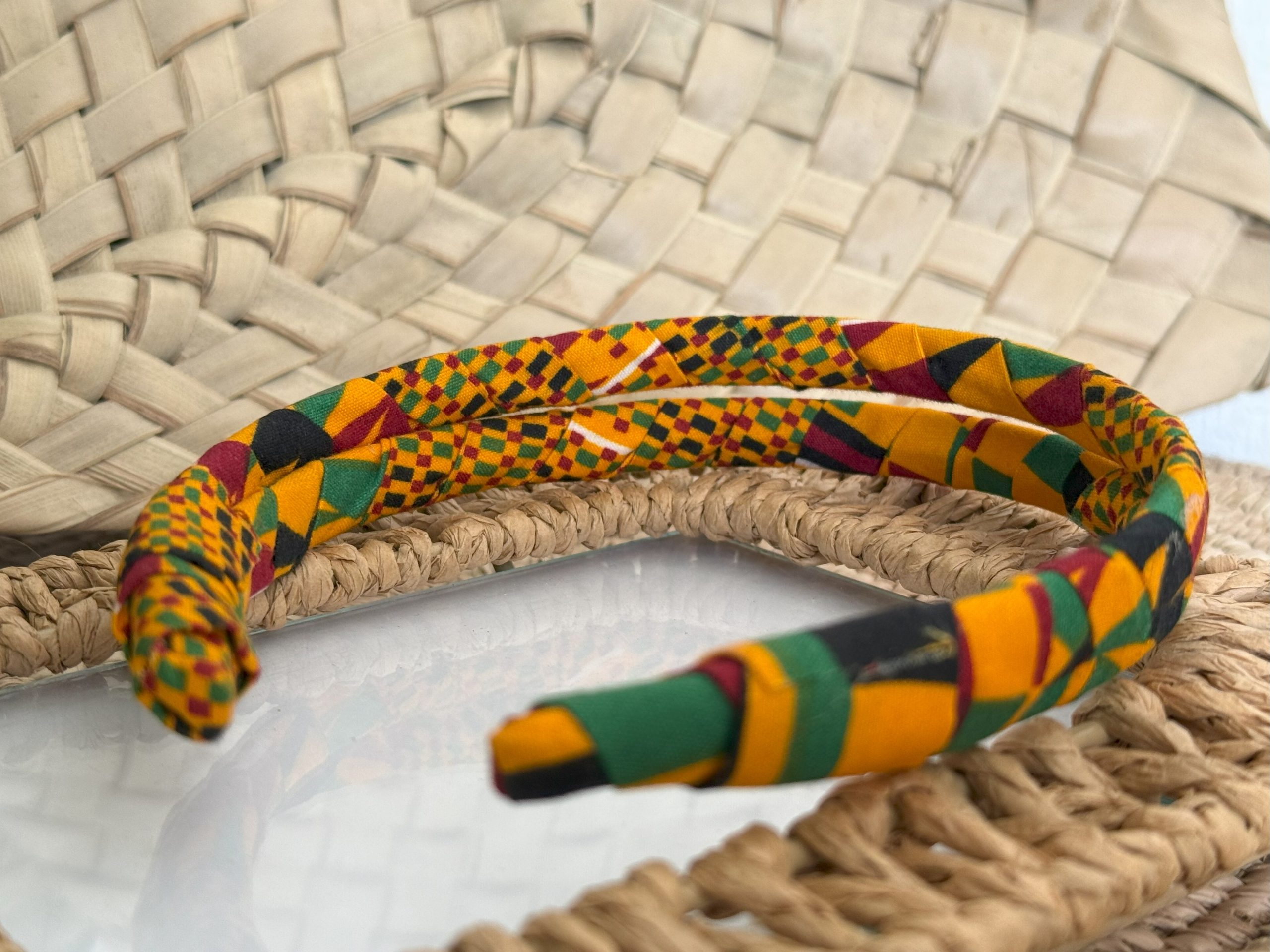 Ensemble serre-tête, bracelet et boucles d’oreilles Ghanéen – Image 6
