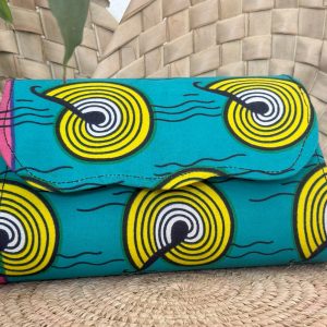 Pochette à main Turquoise Jaune