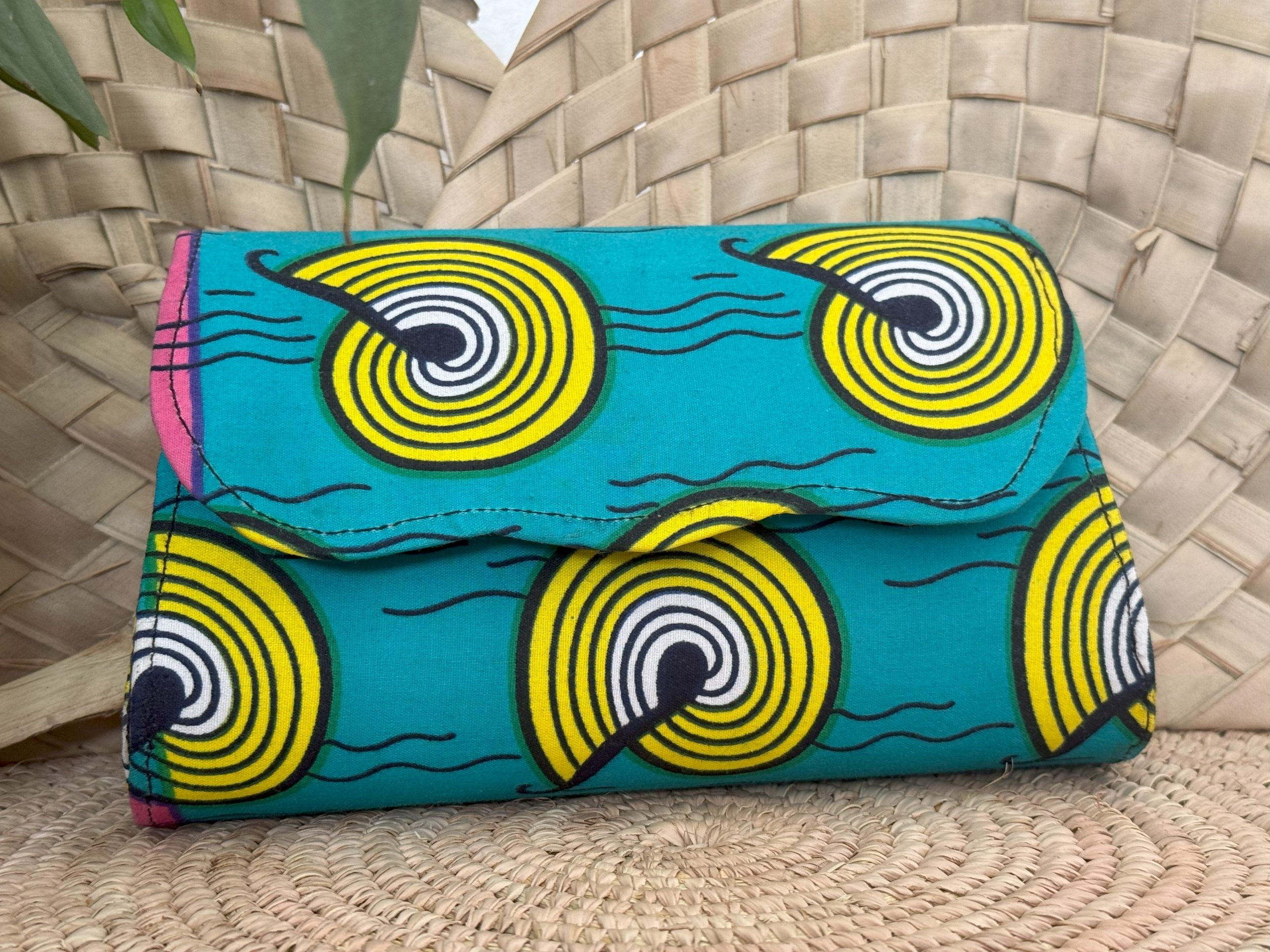 Pochette à main Turquoise Jaune