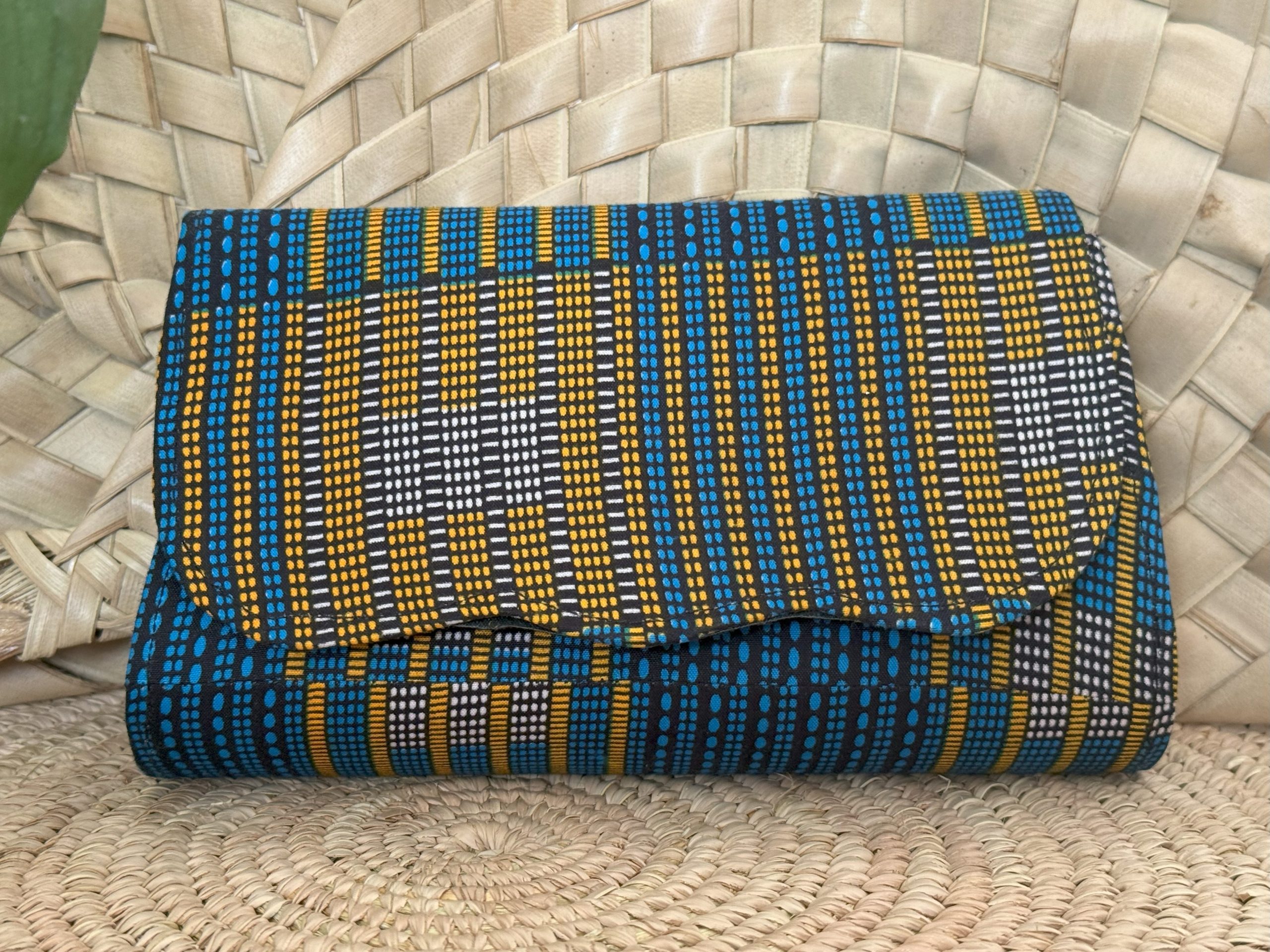 Pochette à main Bleu Orange Pointillé