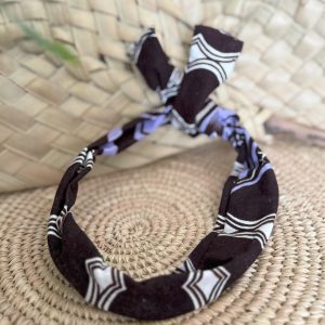 Bandeau Marron Violet Blanc