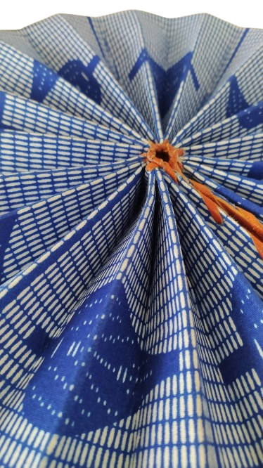 Éventail Calebasse Bleu Blanc – Image 4