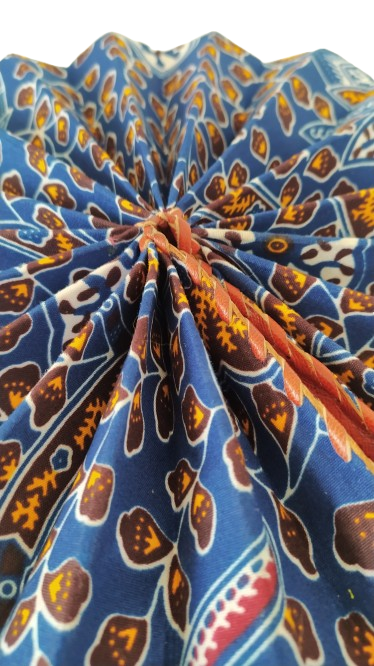 Éventail Floral Bleu Jauen Bordeaux – Image 2