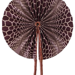 Éventail Marron Blanc