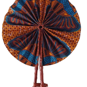 Éventail Marron Orange Bleu