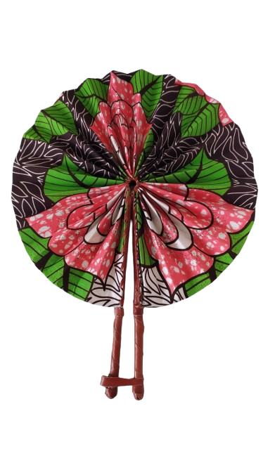 Éventail Rose Marron Vert – Image 2
