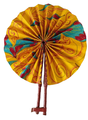 Éventail Spirale Jaune