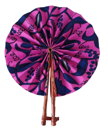 Éventail Rose Bleu