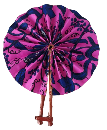 Éventail Rose Bleu – Image 3