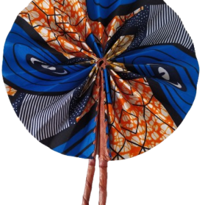 Éventail Bleu Orange Marron