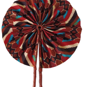 Éventail Marron Rouge Bleu