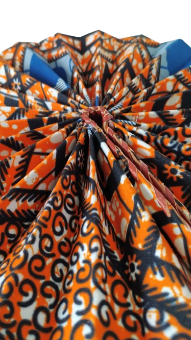 Éventail Lettres Orange Bleu – Image 2