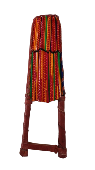 Éventail Ghanéen Cercles Rouge Orange – Image 3